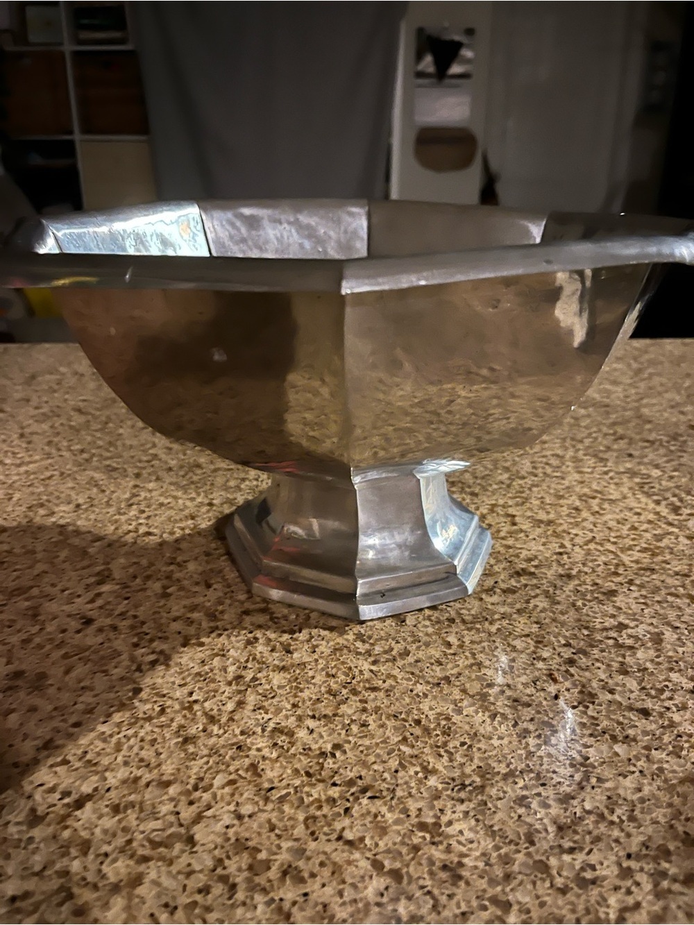 Portuguese Octagonal Metal Bowl with Makers Mark